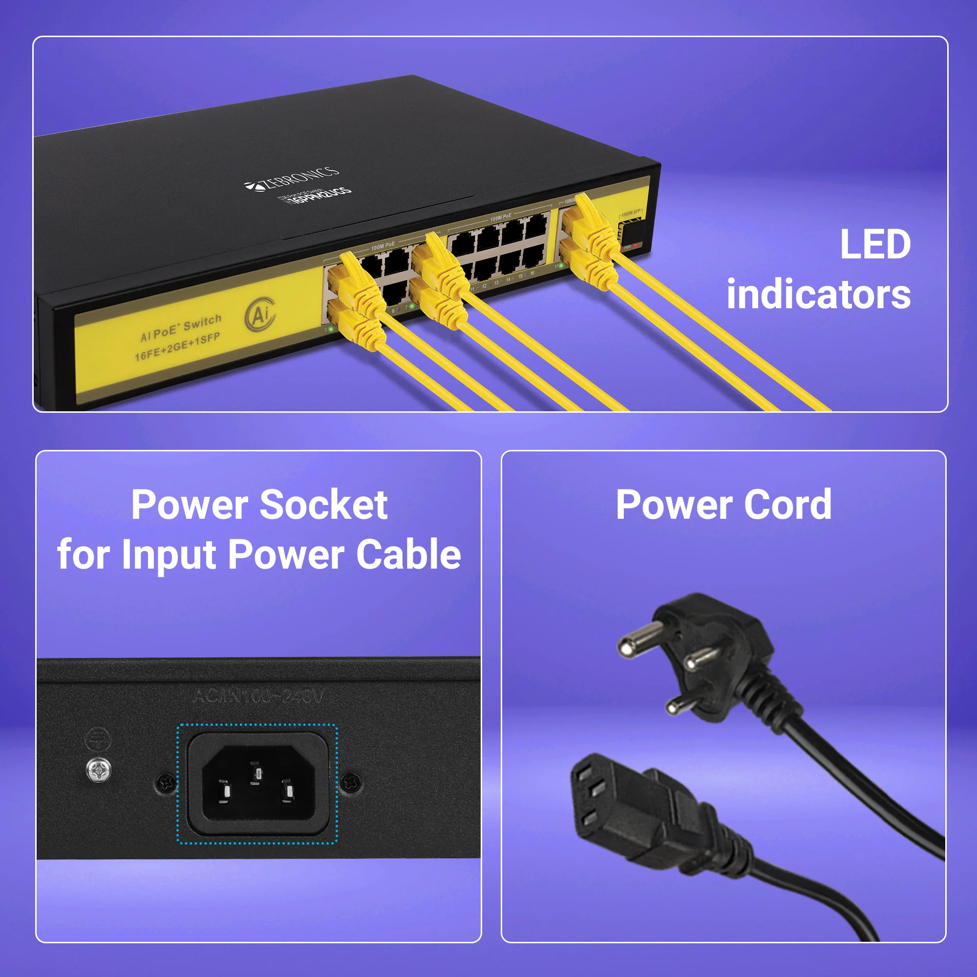 Zeb 16PPM2UGS - 16 Port POE Switch - Image 7