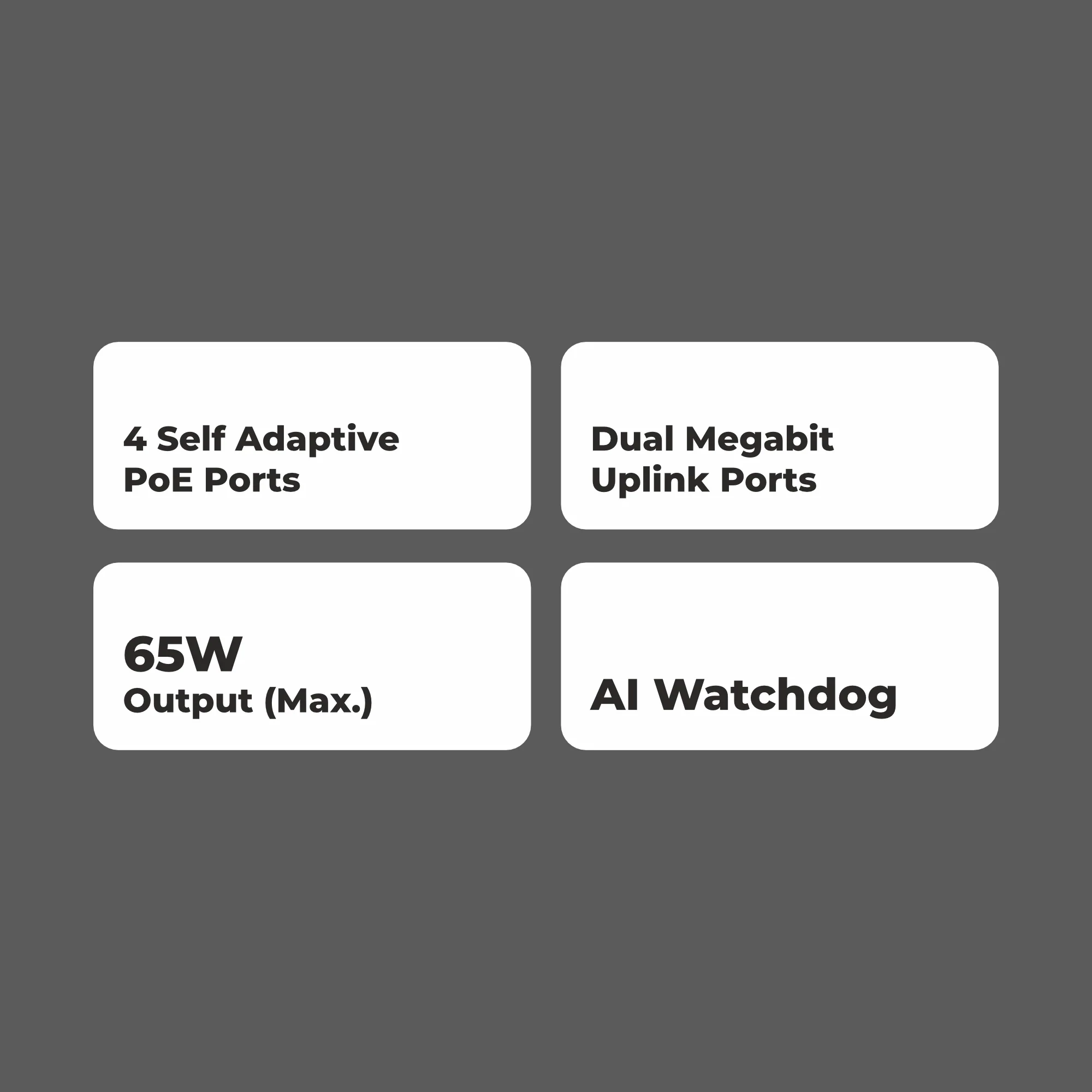 Zeb 4PM2UM 65 - 4 Port POE Switch - Image 2