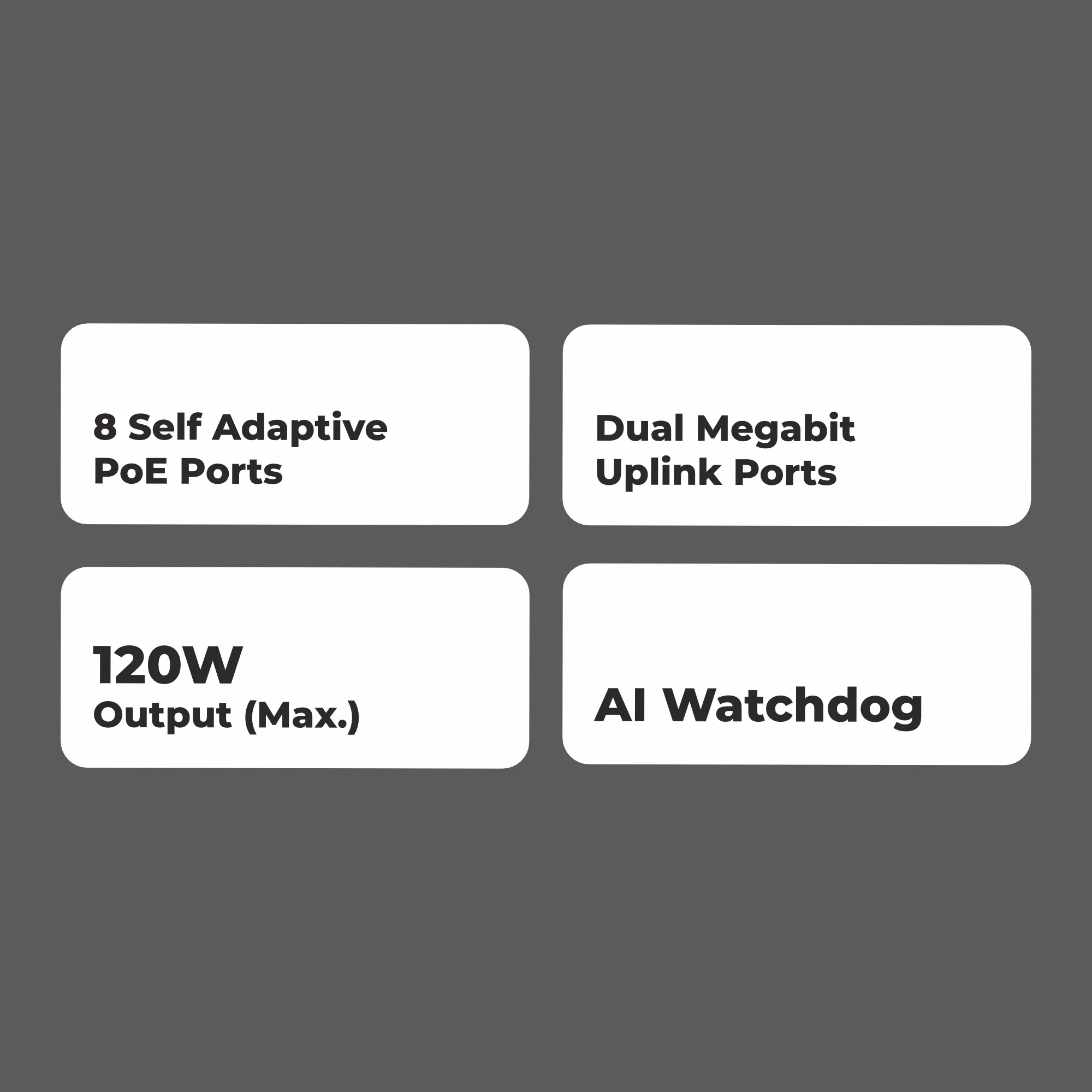 Zeb 8PM2UM 120 - 8 Port POE Switch - Image 2