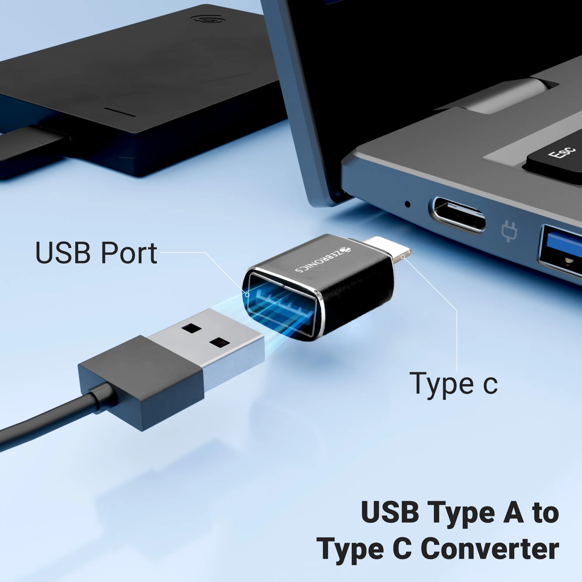 Zeb ATC 1 USB Type A to Type C Converter - Image 2