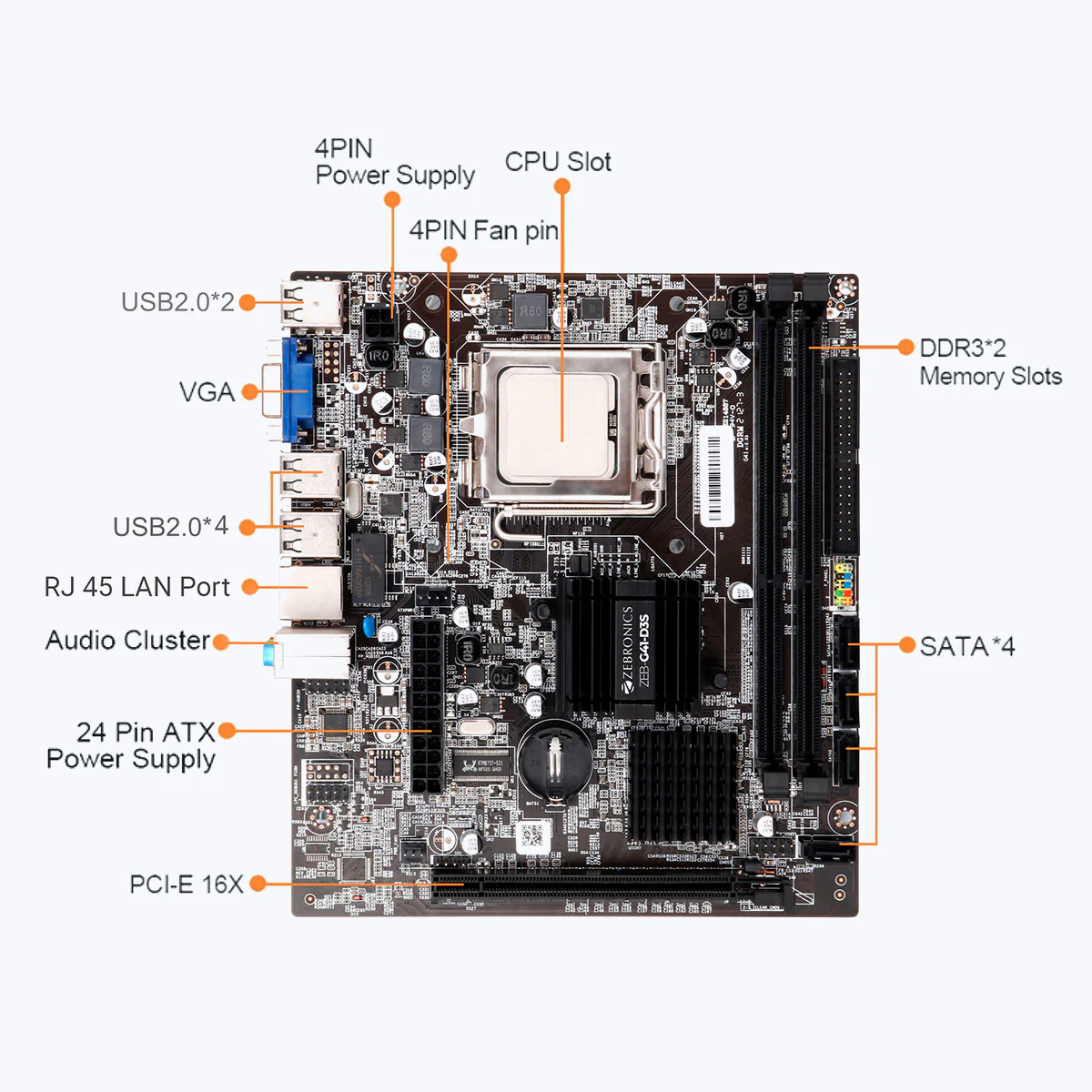 Zeb G41 D3S - LGA 775 Socket - Image 5