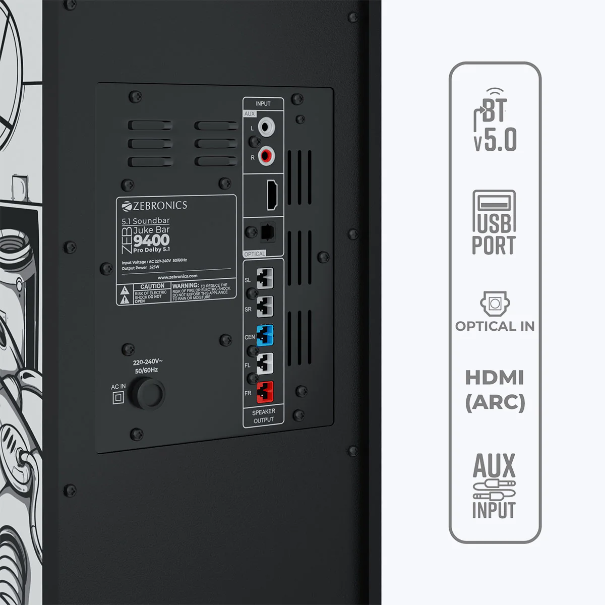 Zeb Juke Bar 9400 Pro Dolby 5.1 (Santanu Edition) - Image 9