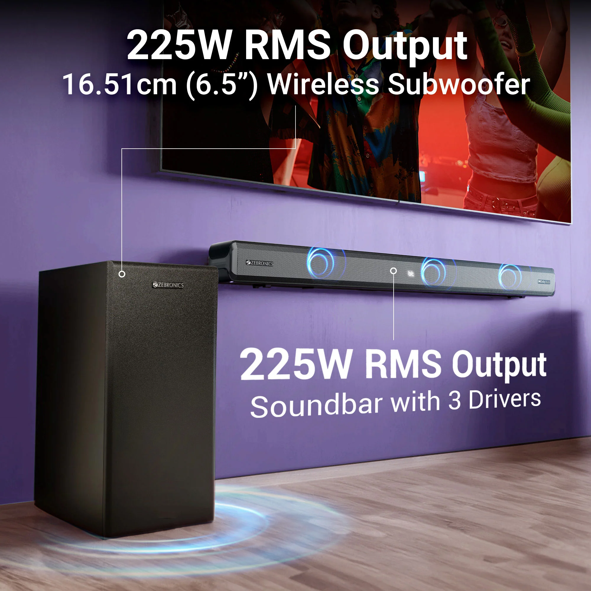 Zeb Juke bar 9510WS Pro Dolby 5.1 - Image 4