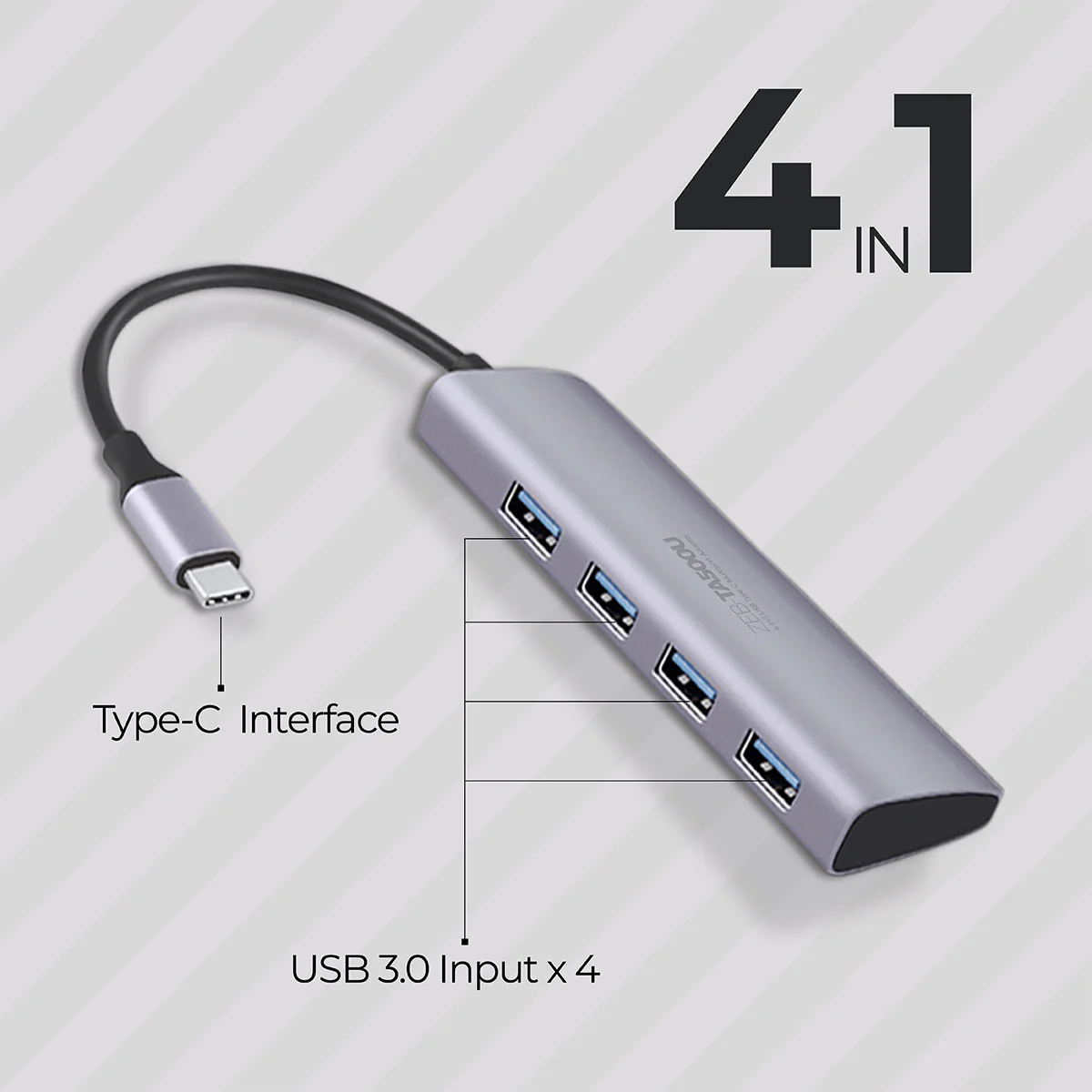 Zeb TA500U - 4 in 1 USB Type C Multiport Adapter - Image 5
