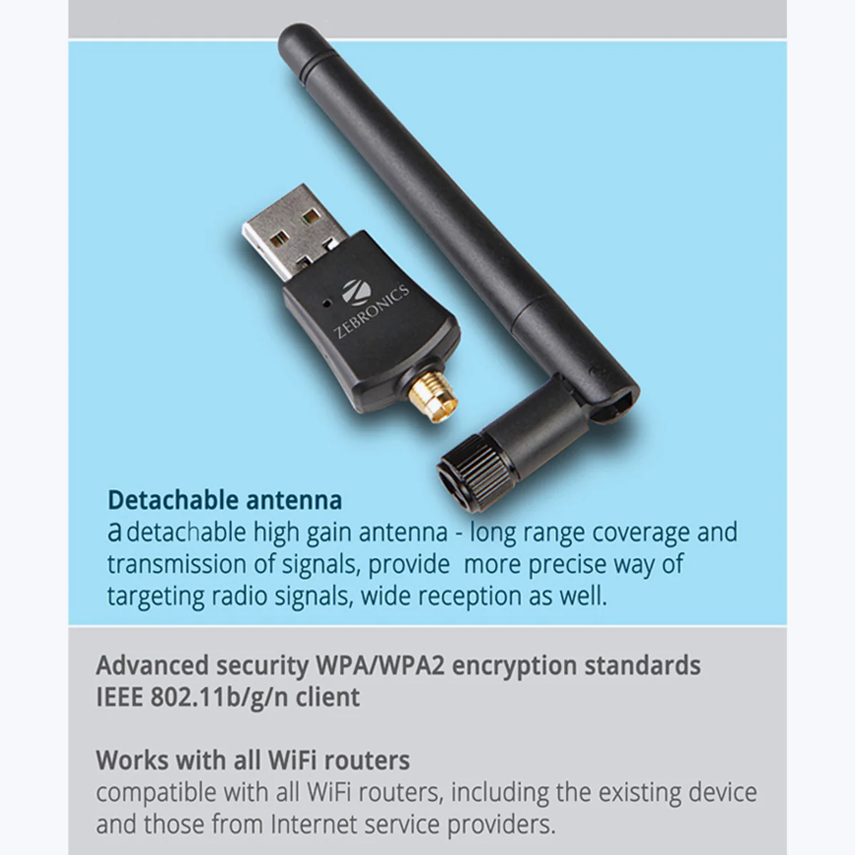 Zeb USB300WFD WiFi USB Adapter - Image 6